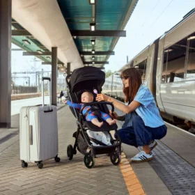 Bababing Auto Fold Compact Stroller – Black