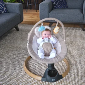 Bababing Hub 2 Electric Baby Swing Chair (Grey/beige)