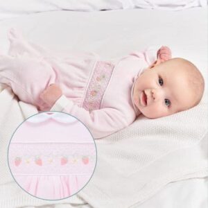 Strawberry Smocked Sleepsuit
