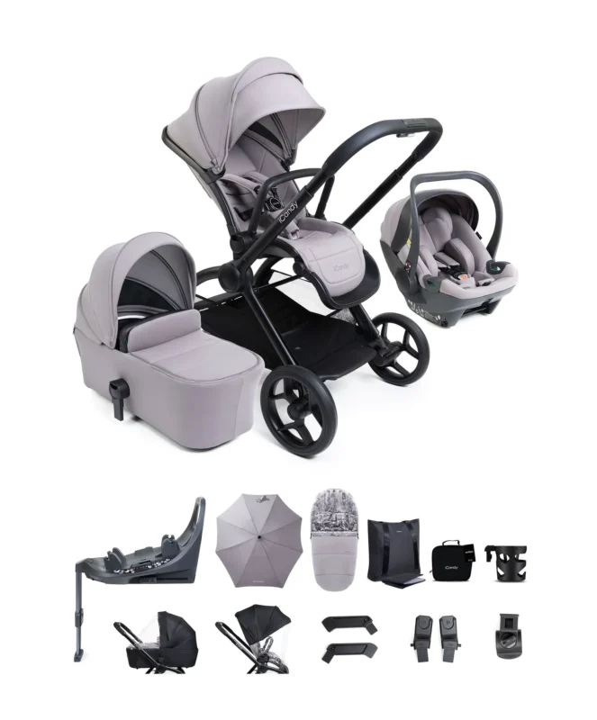 Icandy Core 2 Complete Travel Bundle With Cocoon 360 Car Seat - Black (Copy)