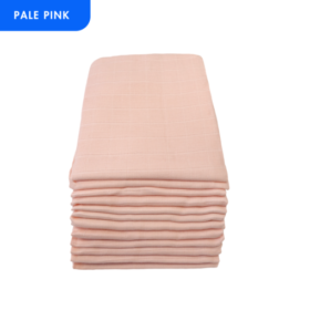 Muslinz 12 Pack Muslin Squares Coloured – 70x70cm- Pink