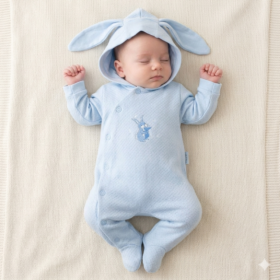 Baby Boys All In One With Hood – Bunny