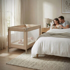 Red Kite Sleeptight Travel Cot – Biscotti