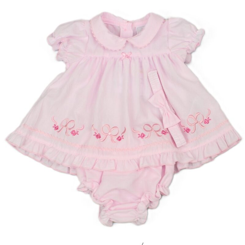 Baby Girls Dress, Pant & Headband Set