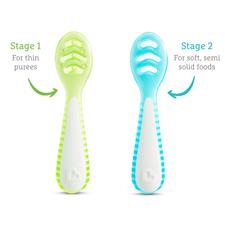 Munchkin Gentle Dip Multistage First Spoons 3pk- Blue/green Munchkin Gentle Dip Multistage First Spoons 3pk- Blue/green