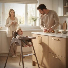 Redkite Feed Me Go 2-In-1 Highchair & Junior Chair – Truffle