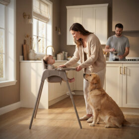 Redkite Feed Me Go 2-In-1 Highchair & Junior Chair – Truffle