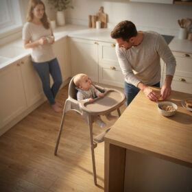 Redkite Feed Me Go 2-In-1 Highchair & Junior Chair – Truffle