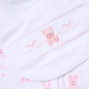 Baby Girls Teddy 6 Piece Mesh Bag Gift Set