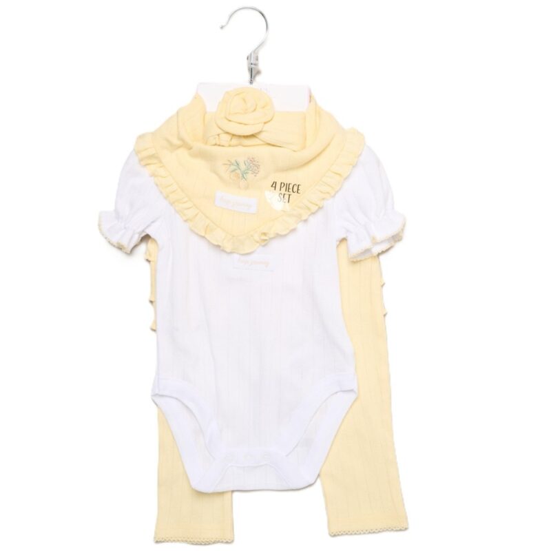 Baby Girls 4pc Ribbed Outfit
