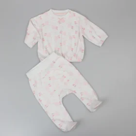 Baby Girls 2pc Cotton Rib Top/jogger Set