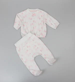 Baby Girls 2pc Cotton Rib Top/jogger Set