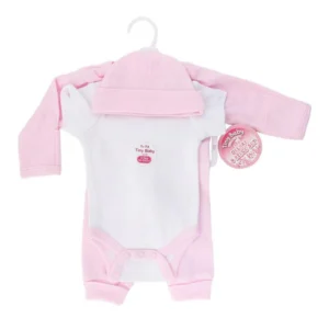 Premature Baby Girls Pink 4pc Set