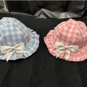 Gingham Baby Sun Hat