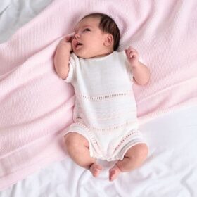 Dandelion Pink Baby Shawl