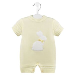 Lemon Bunny Knitted Romper