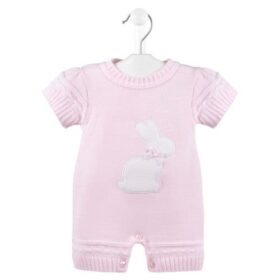 Pink Bunny Knitted Romper