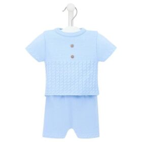 White Boys Knitted Top & Shorts