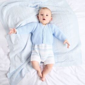 Dandelion Ribbed Knitted Baby Cardigans – 3-5lbs, Blue