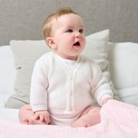 Dandelion Ribbed Knitted Baby Cardigans – 3-5lbs, Blue