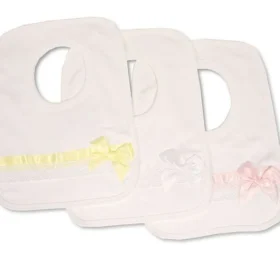 Baby Pop-Over Bib With Lace And Bow
