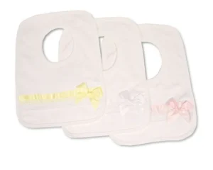 Baby Pop-Over Bib With Lace And Bow
