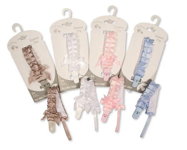 Baby Satin Lace Dummy Clip Baby Satin Lace Dummy Clip