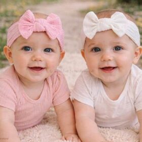 Baby Girls 3 Headbands With Bow Set – 3 Colours (Copy)