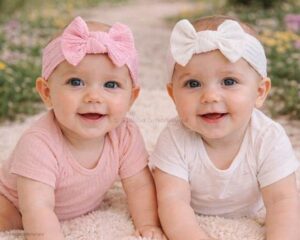 Baby Girls 3 Headbands With Bow Set - 3 Colours (Copy)