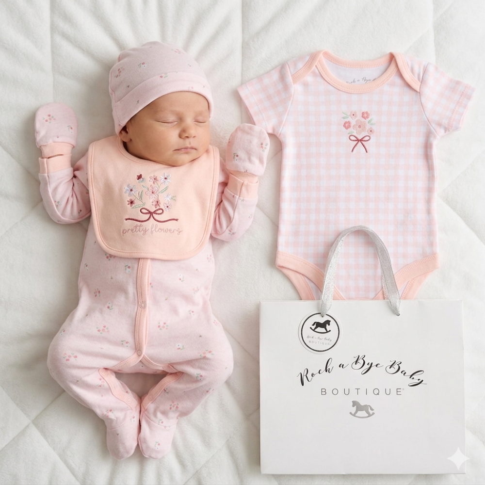 Baby Girls 6 Piece Mesh Bag Gift Set- Best Little Sister (Copy) Baby Girls 6 Piece Mesh Bag Gift Set- Best Little Sister (Copy)