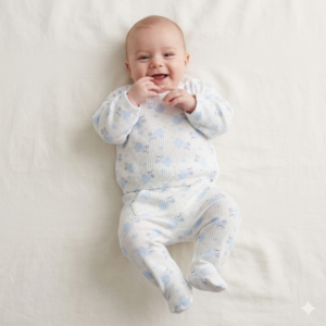 Baby Stork Ribbed Top & Footed Pant Outfit (Copy)