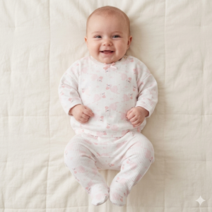 Baby Girls 2pc Cotton Rib Top/jogger Set