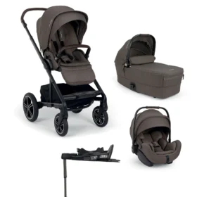 Nuna Mixx™ Next + Mixx™ Next Carry Cot + Arra™ Flex + Base Curv Travel System- Cedar (Copy)