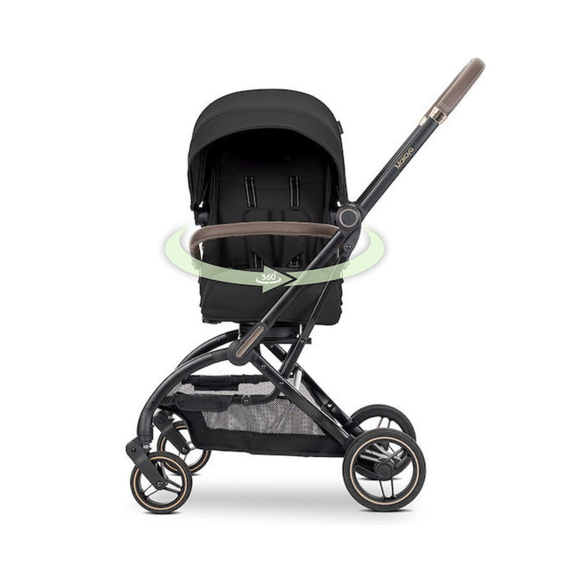 Lorelli Makaya Forward/rearward 360 Rotation Stroller- Black Lorelli Makaya Forward/rearward 360 Rotation Stroller- Black