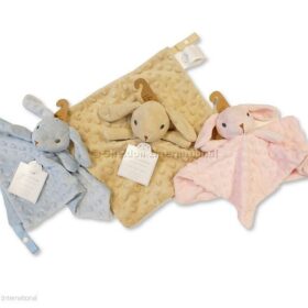 Pink Baby Rabbit Comforter With Dummy Clip