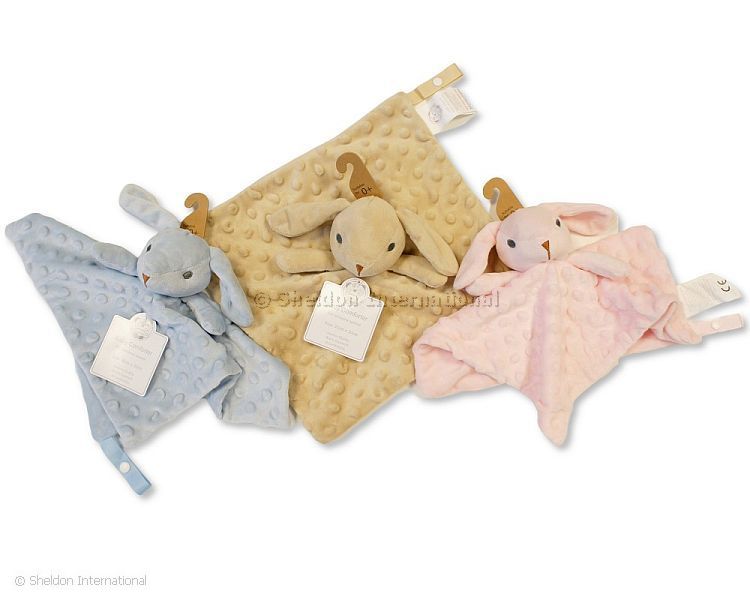 Pink Baby Rabbit Comforter With Dummy Clip Pink Baby Rabbit Comforter With Dummy Clip