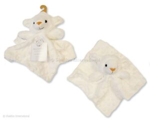 Baby Sheep Comforter With Dots And Dummy Clip