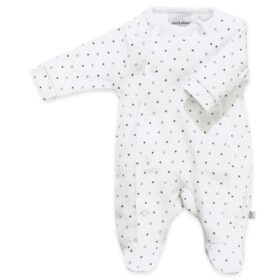 Premature White Star Print Cotton Sleep Suit