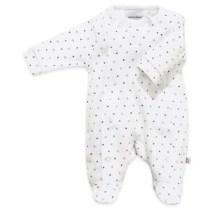 Premature White Star Print Cotton Sleep Suit
