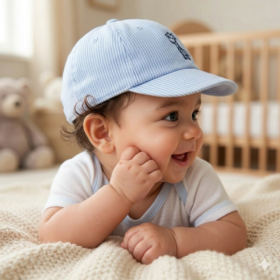 Baby Boy Giraffe Emblem Sun Cap