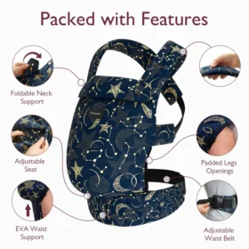Momcozy Purehug Baby Carrier – Ergonomic Cozy & Lightweight- Starry Night