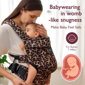 Momcozy Purehug Baby Carrier – Ergonomic Cozy & Lightweight- Leopard