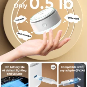 Momcozy Baby Sound Machine – Long Battery Life (Warm Light)