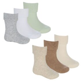 Baby Unisex 3pk Socks With Grippers