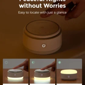 Momcozy Baby Sound Machine – Long Battery Life (Warm Light)