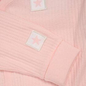 Pink Ribbed Bodysuit & Pants With Food Catcher Bib/bowl/spork