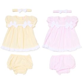 Baby Girls Dress, Pant & Headband Set