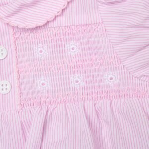 Baby Girls Smocked Romper- Pink