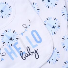 Baby Boys “hello Baby” 6 Piece Mesh Bag Gift Set