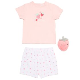 Baby Girls Strawberry Set & Plush Toy